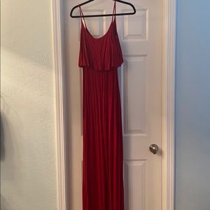 Long red maxi